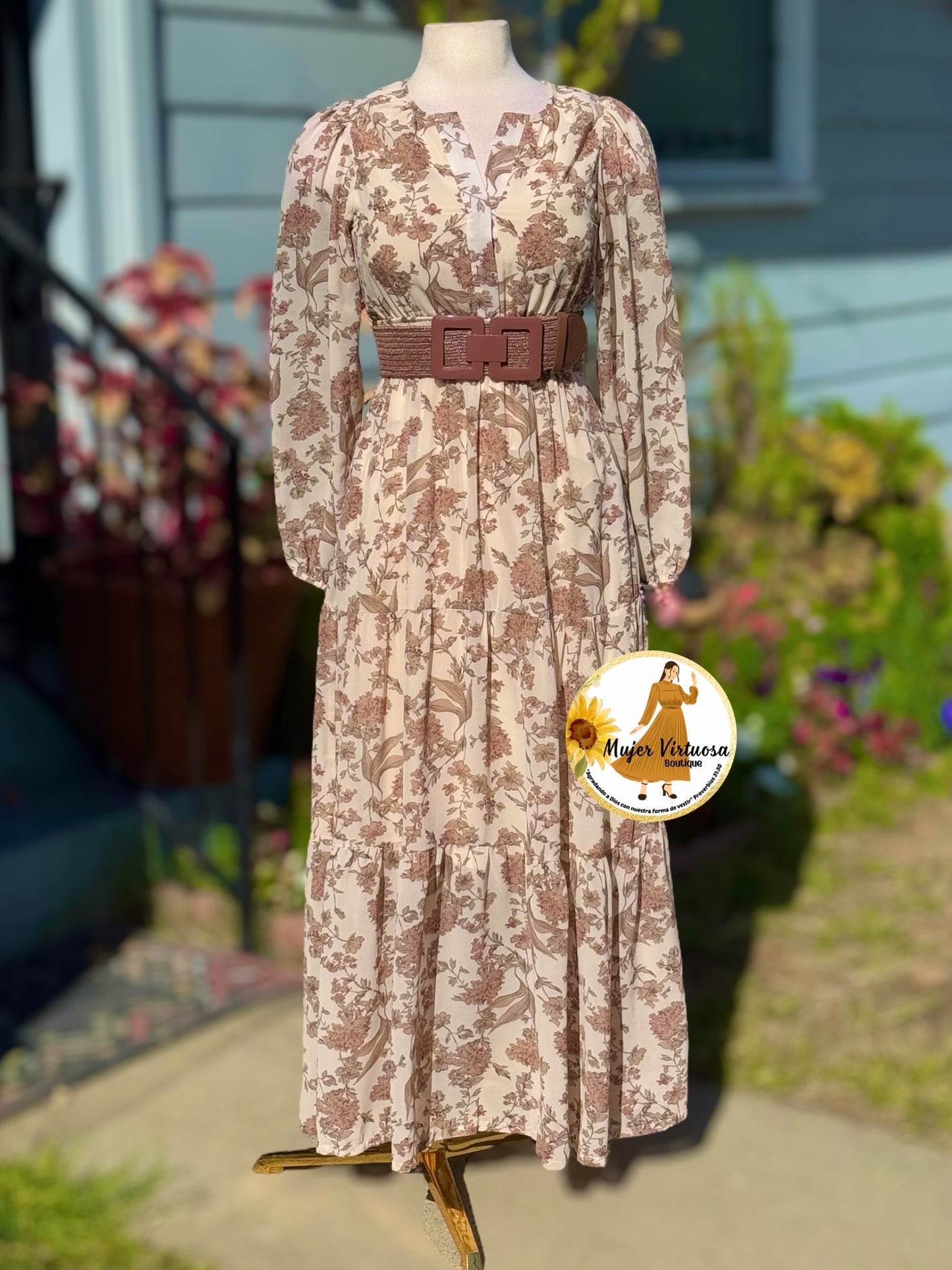 Ivory Floral Dress