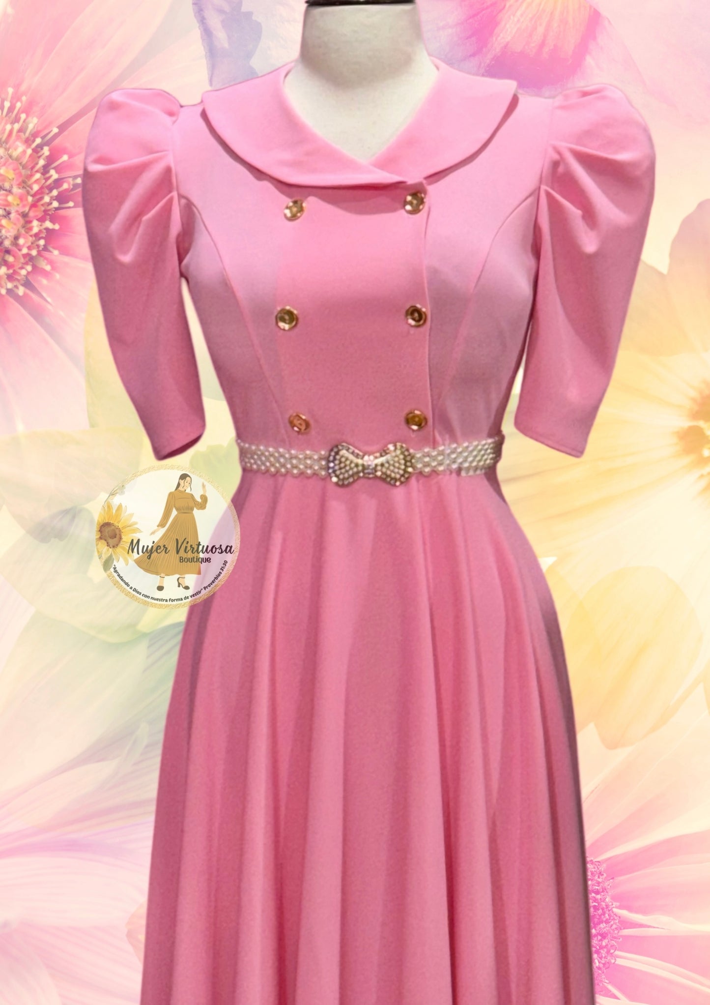Dorothy Pink Vintage Style Dress