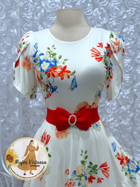 Red Bow Elastic Belt