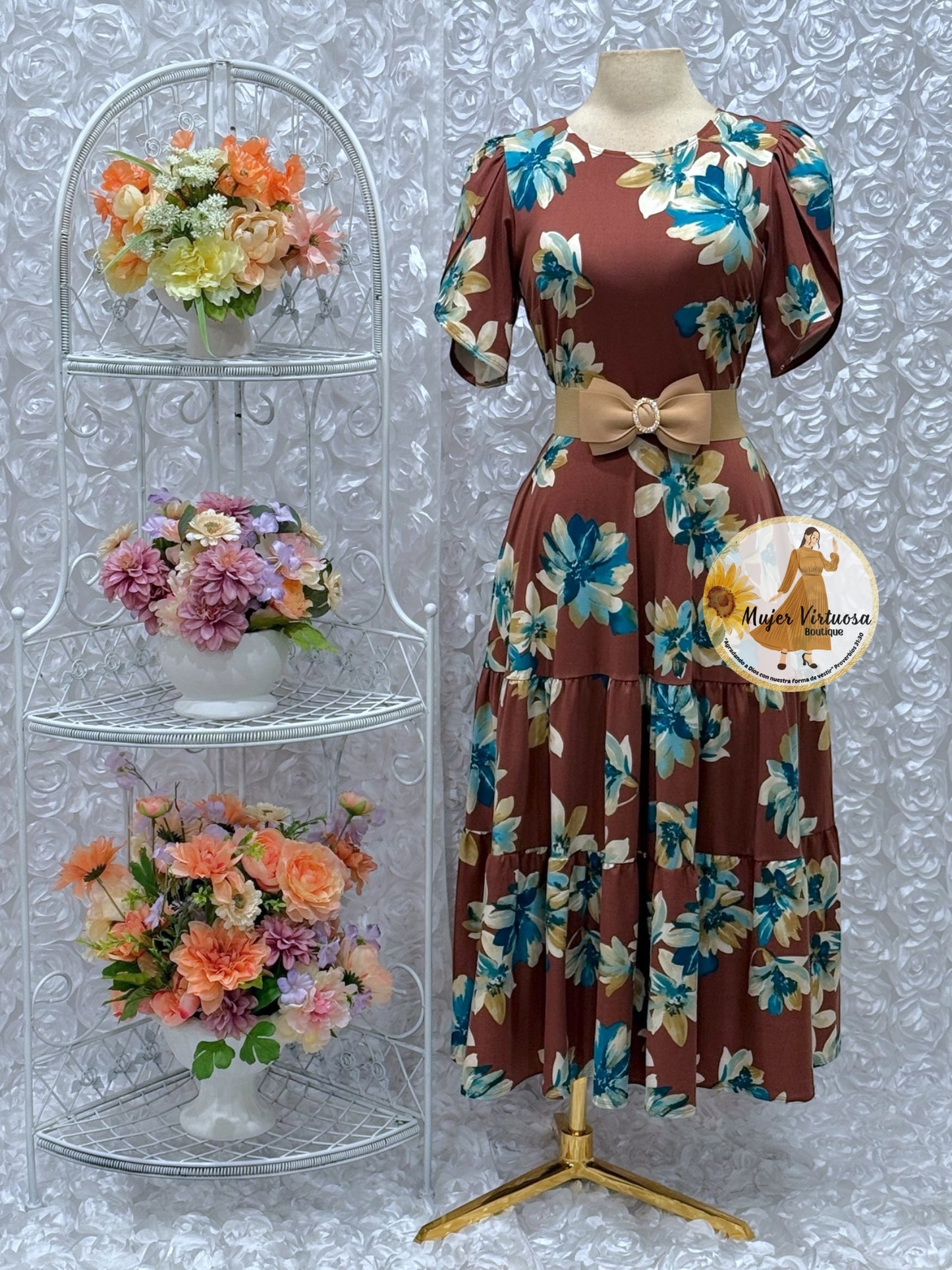Abigail Mauve Floral Dress