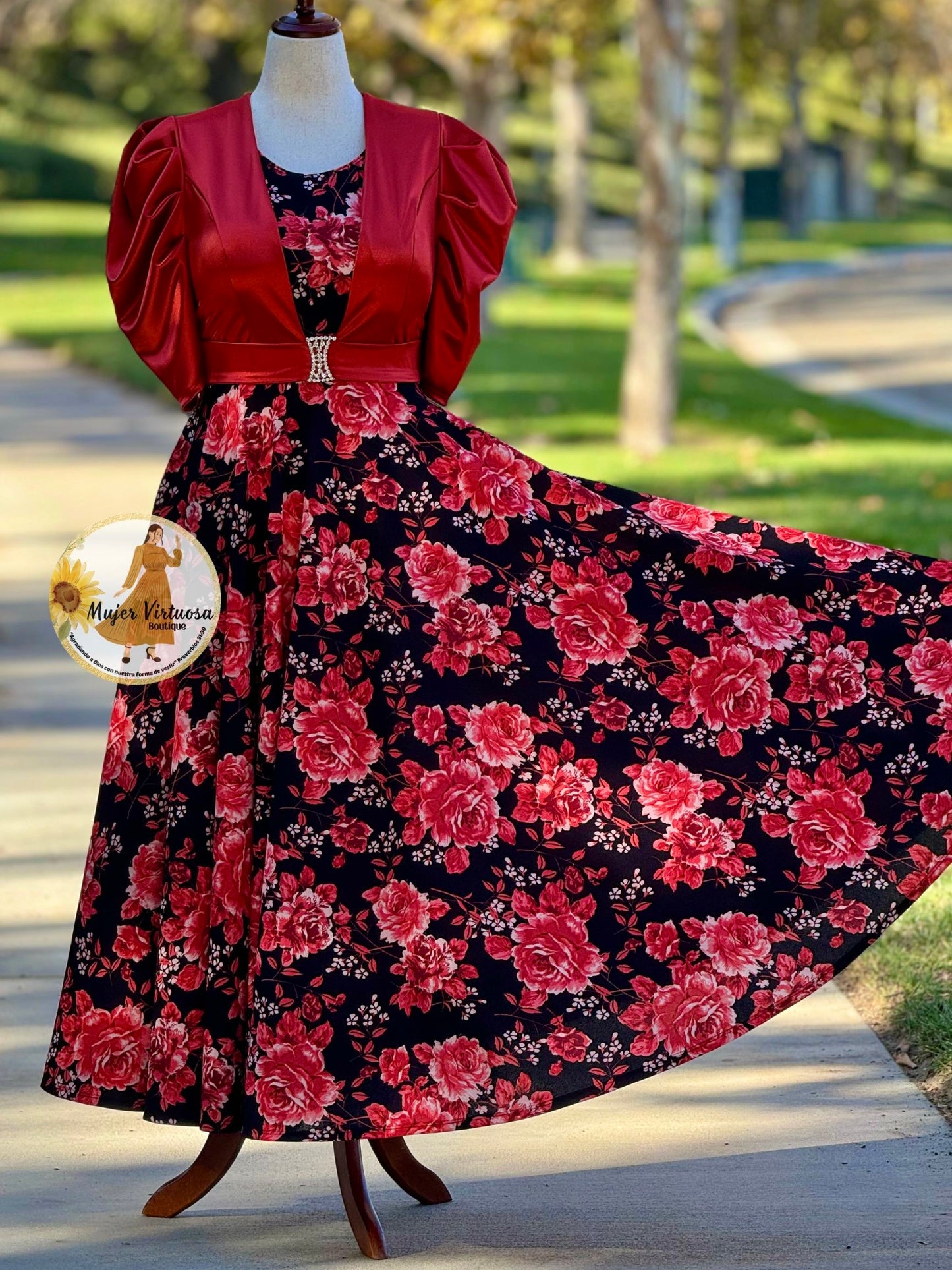 Saori Red/Black Blazer Dress