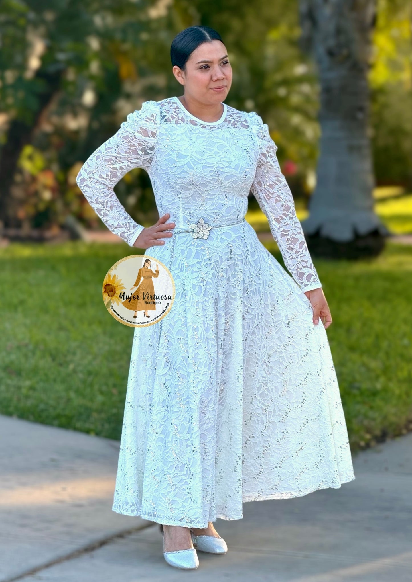 Ophelia White Lace Dress