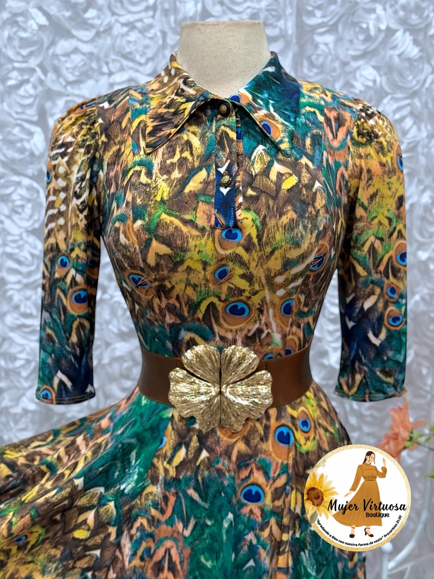 Minerva Brown Floral Dress