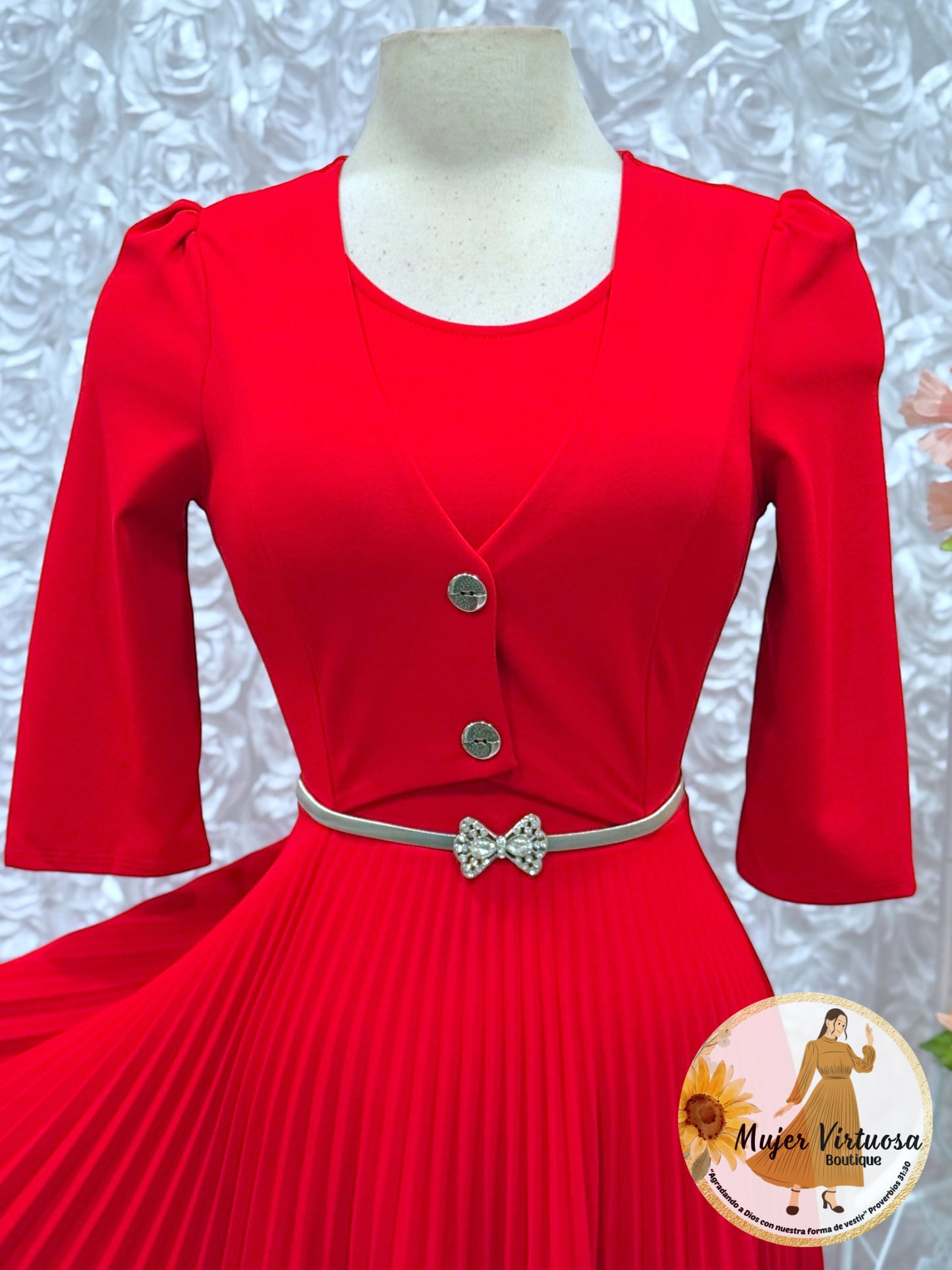 Milena Red Blazer Midi Dress