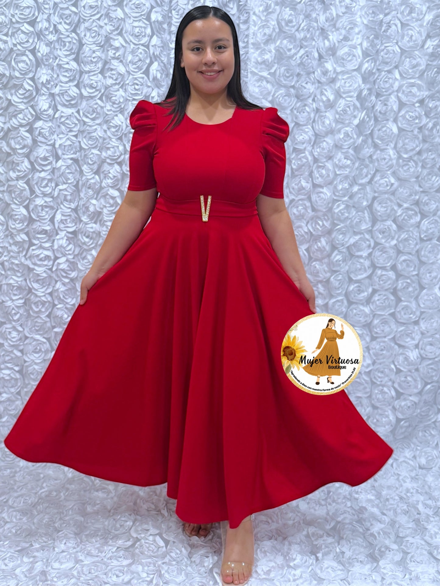 Lily Red Maxi Dress