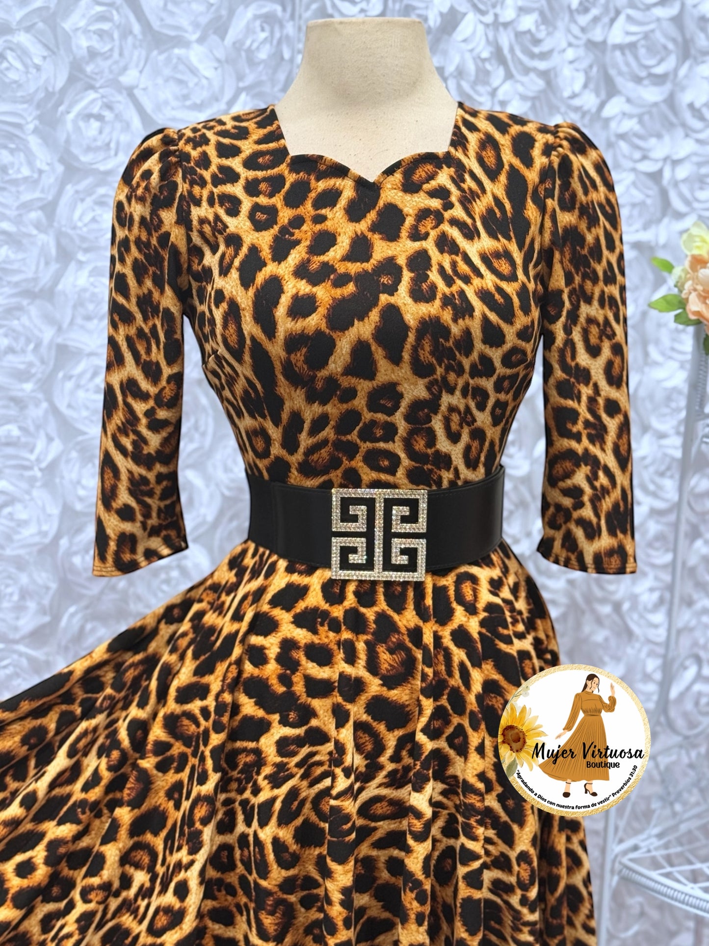 Lucy Leopard Print Dress
