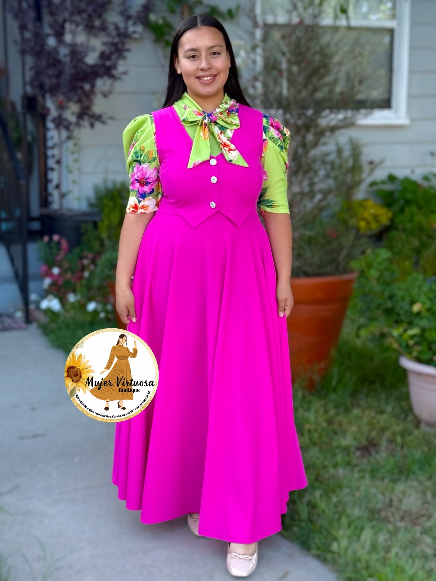 Sara Hot Pink Vest Overall