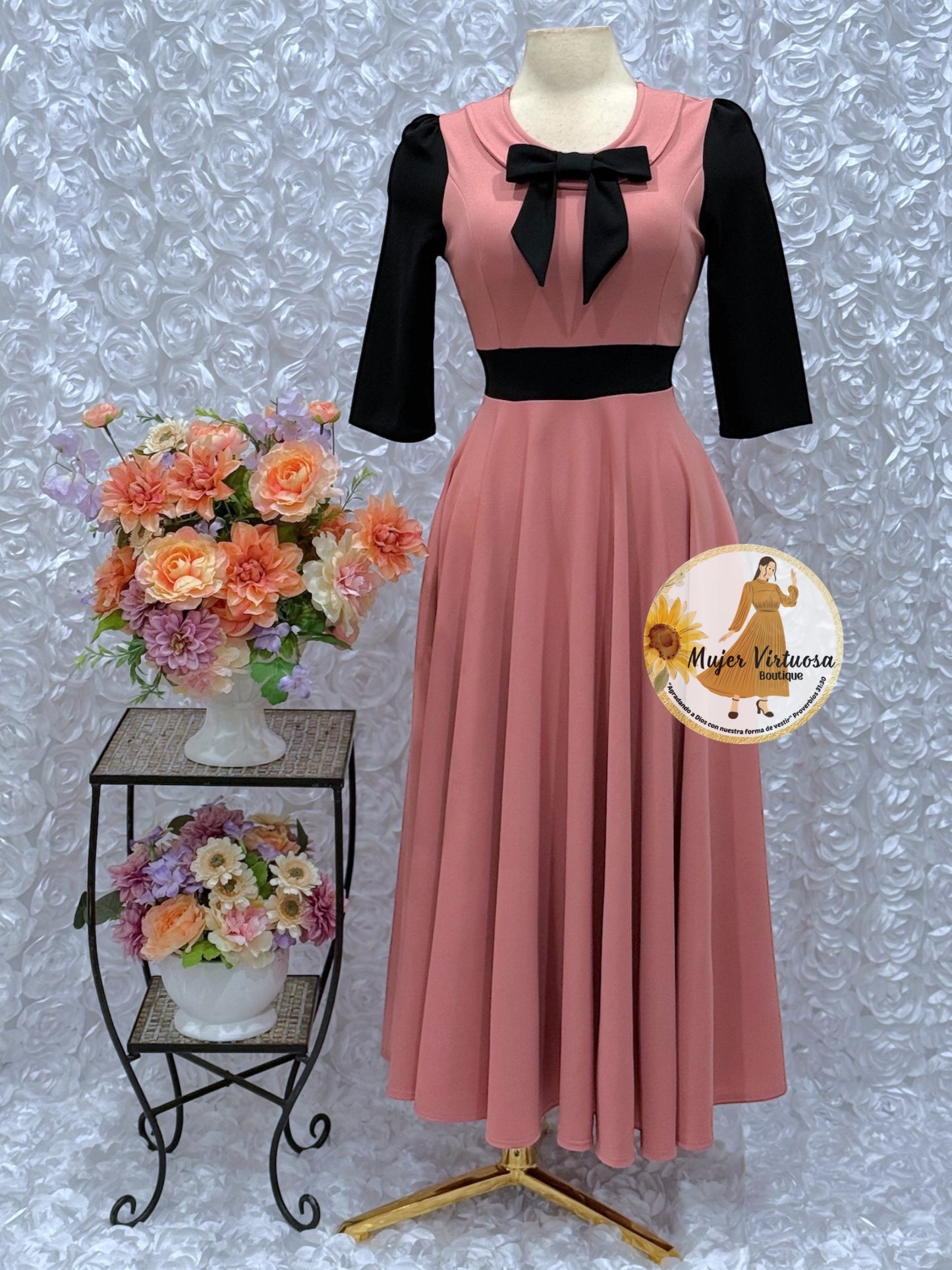 Agatha Pink/Black Sailor Dress