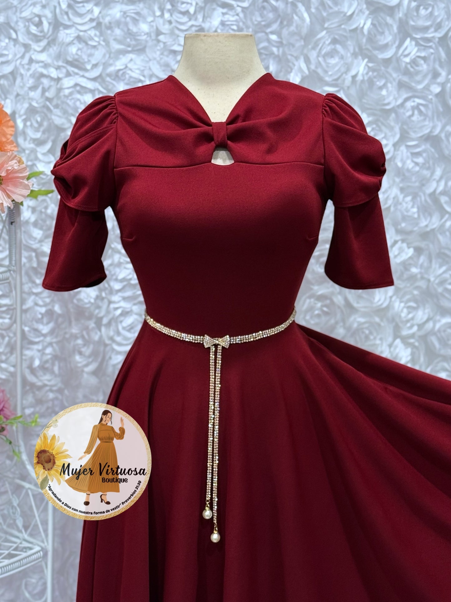 Bianca Burgundy Dress