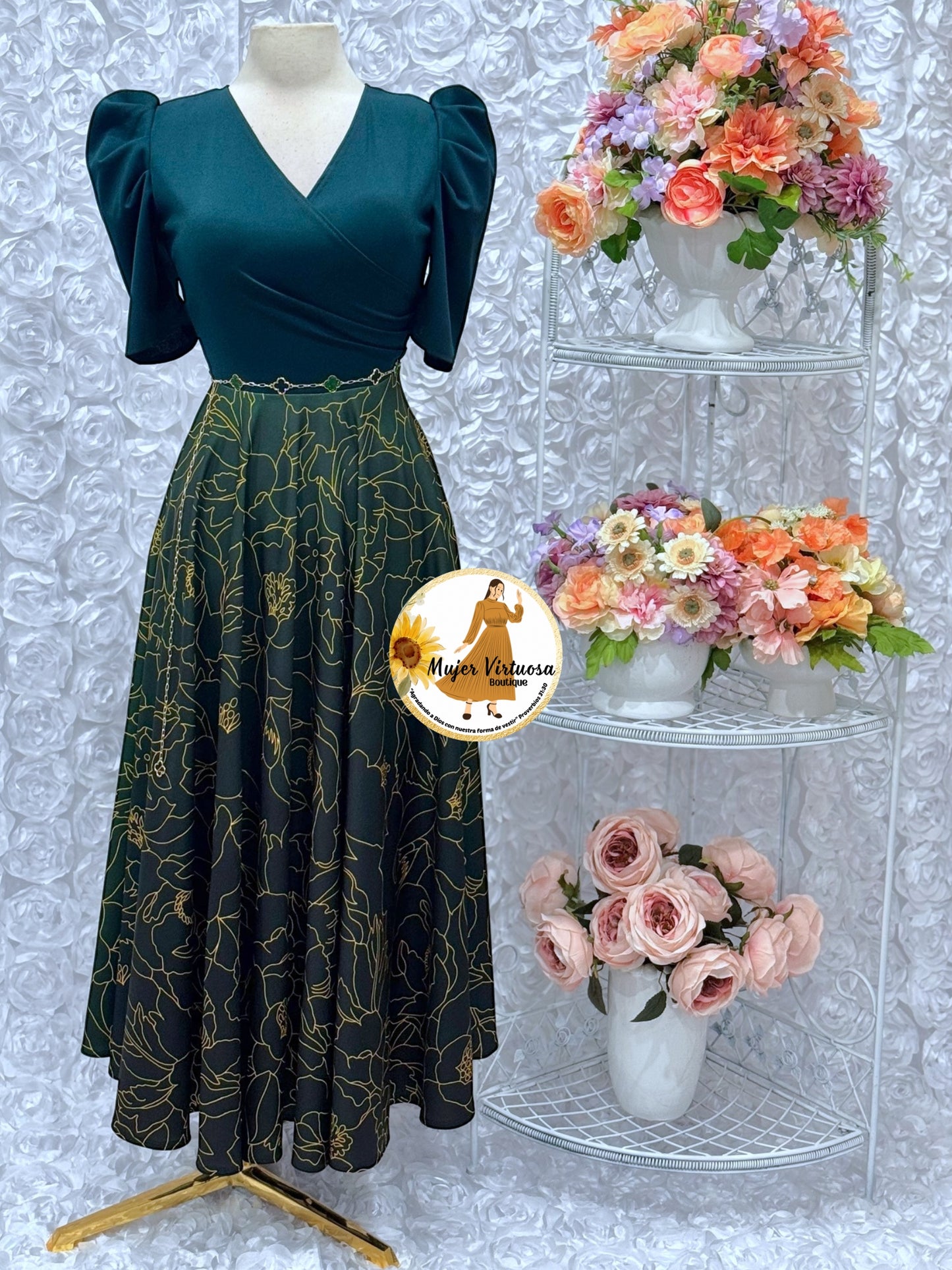 Susan Hunter Green Ombre Dress