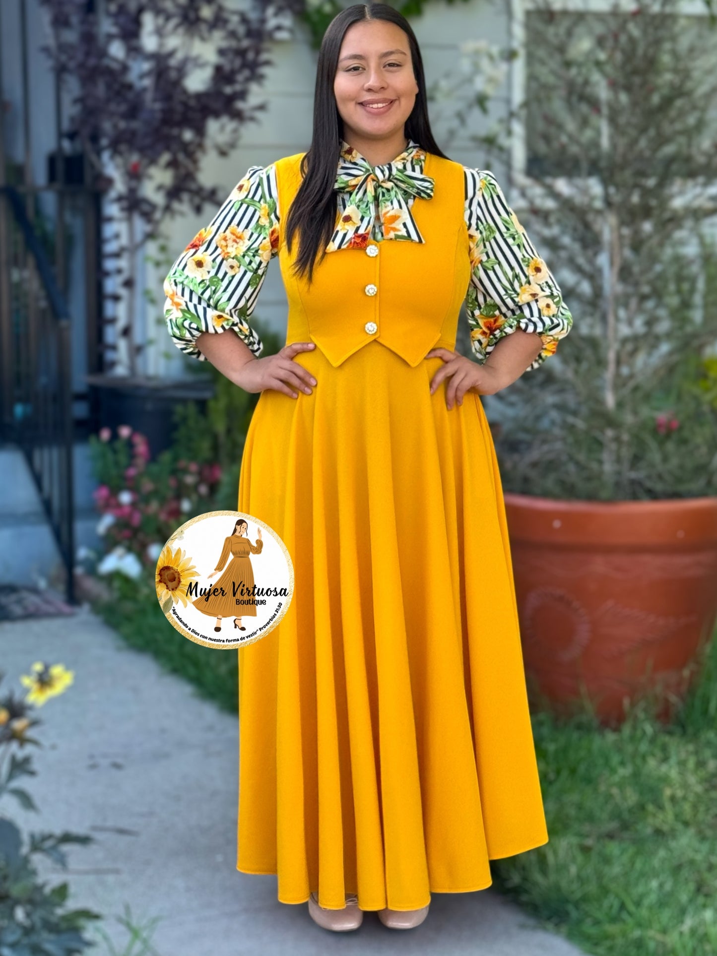 Sara Mustard Vest Overall