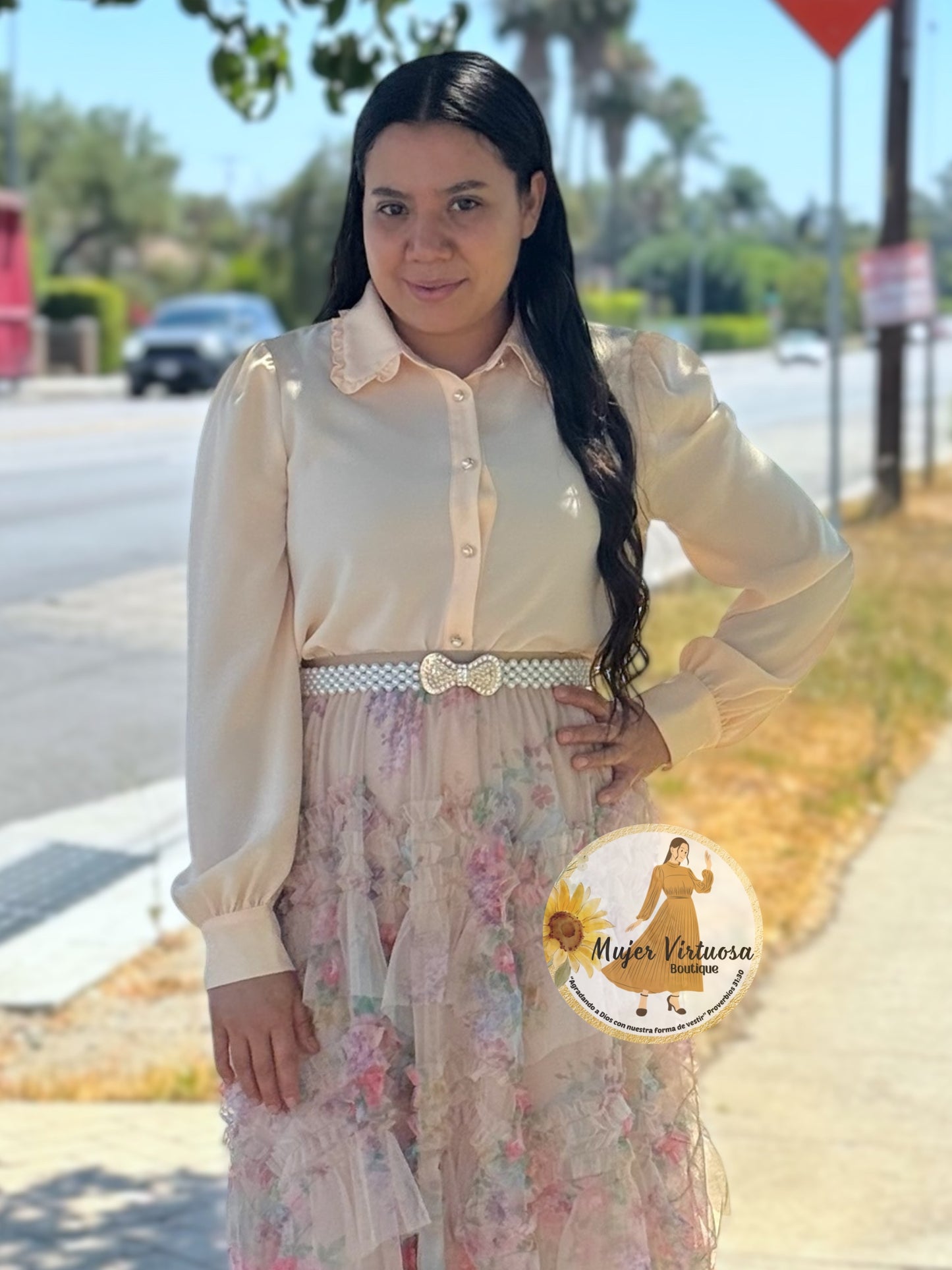 Tan Long Sleeve Dress Shirt