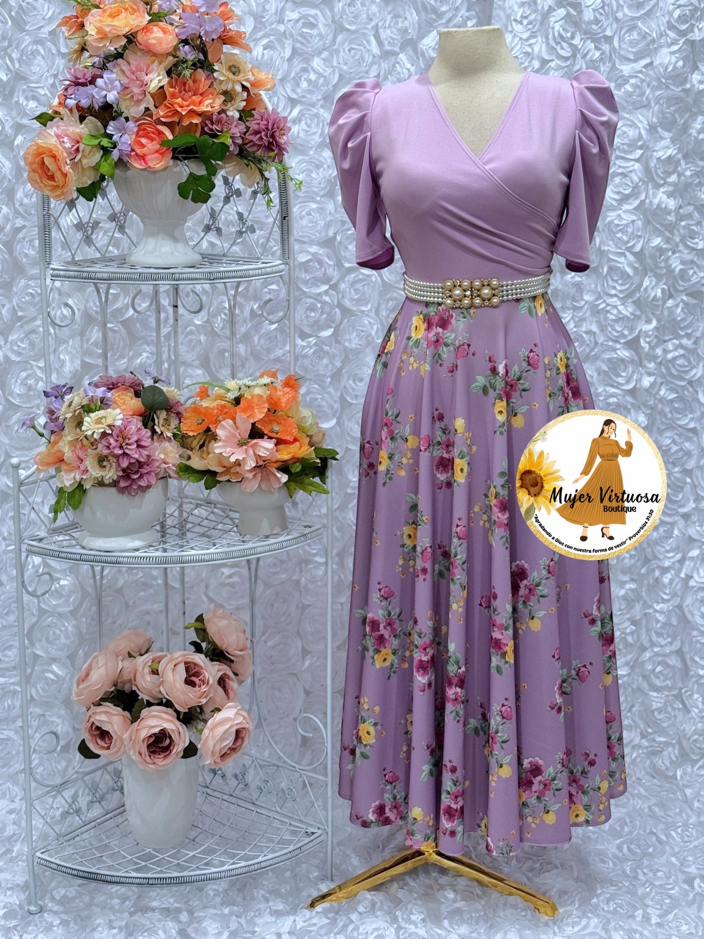 Susan All Lilac Floral Dress