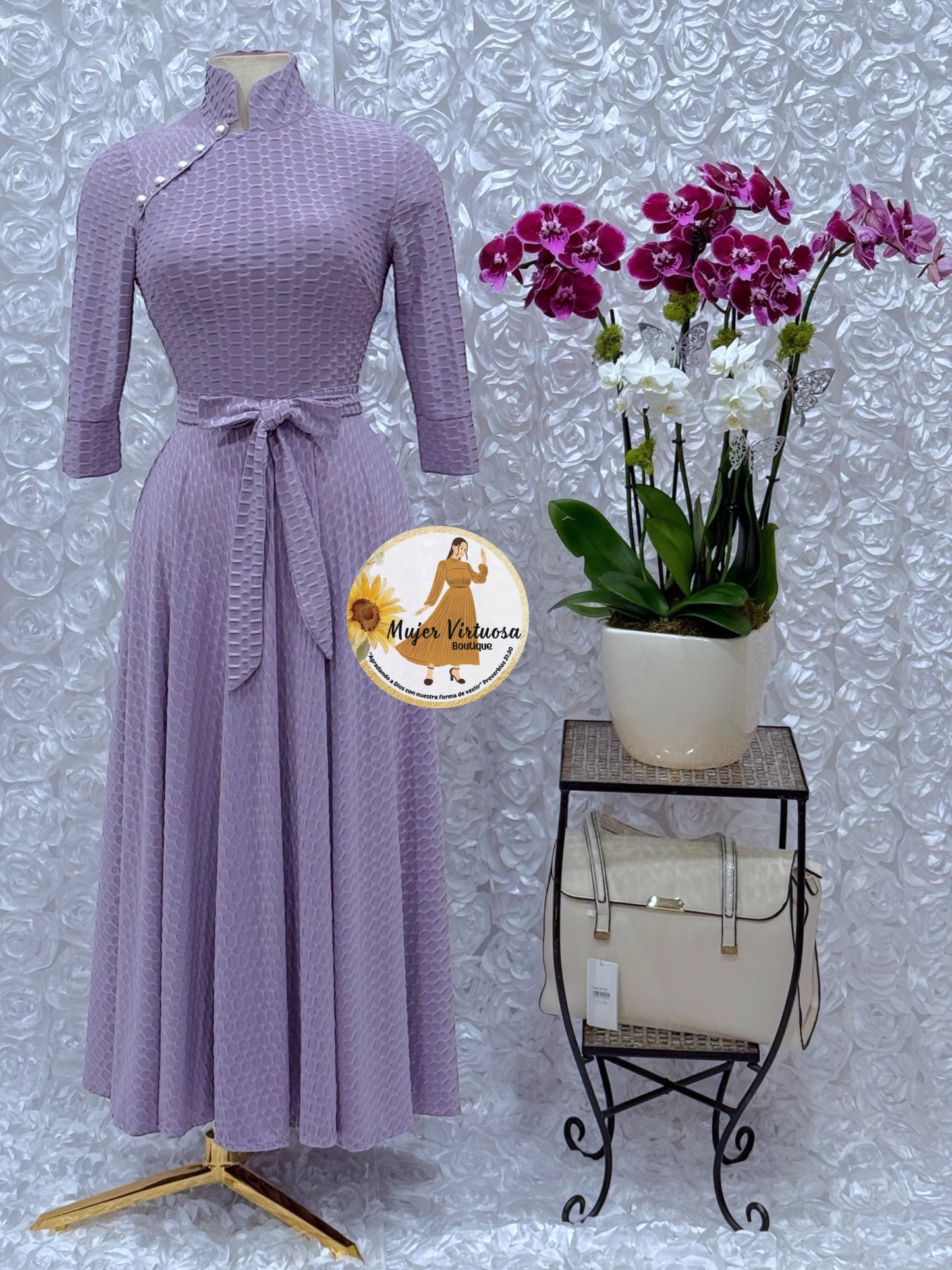 Lilac Chinese Style Dress