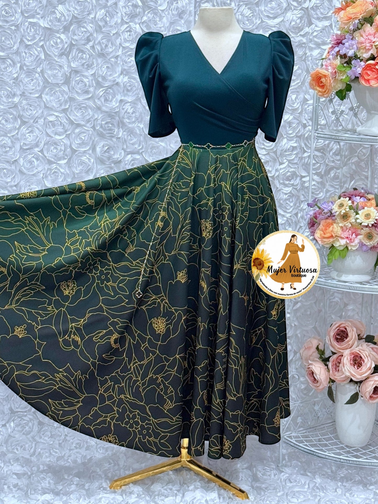 Susan Hunter Green Ombre Dress