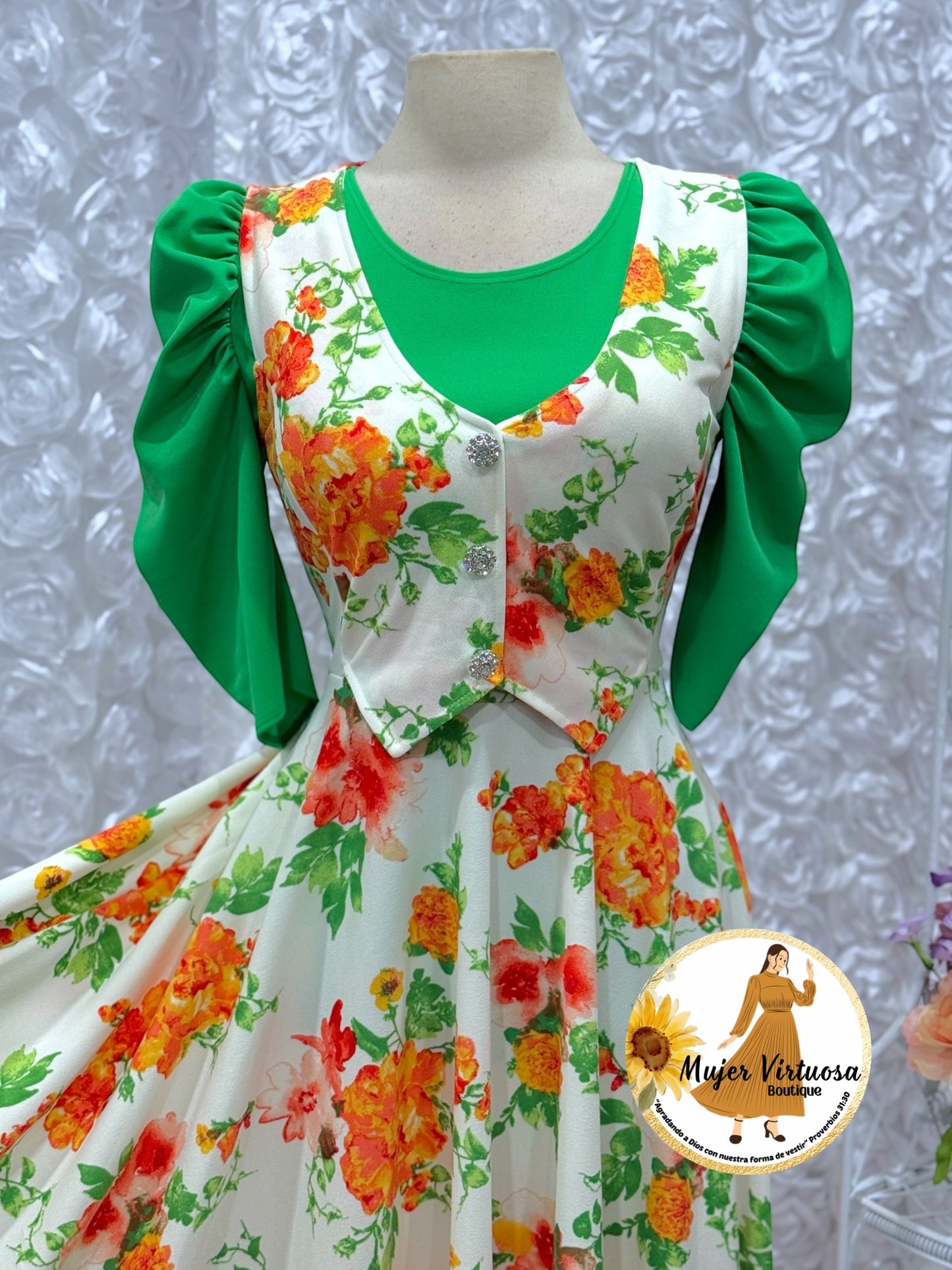 Sara White Floral Vest Overal