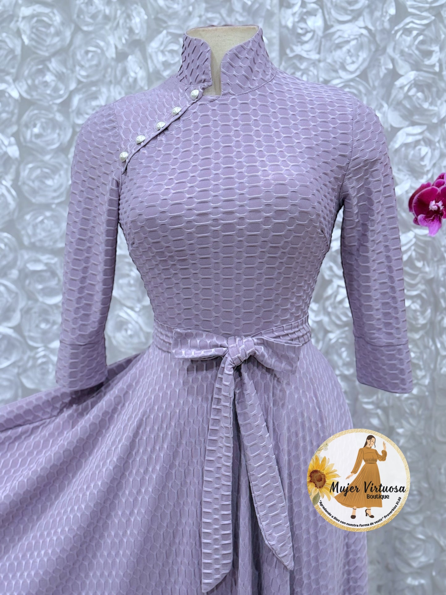 Lilac Chinese Style Dress