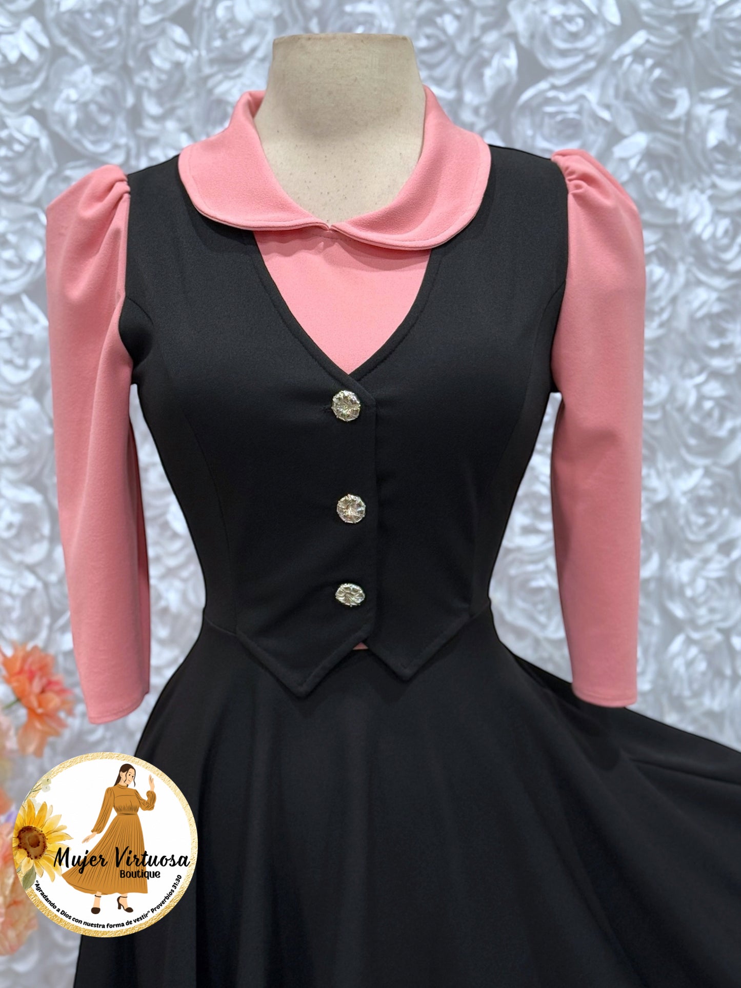 Pink & Black 2 in 1 Dress