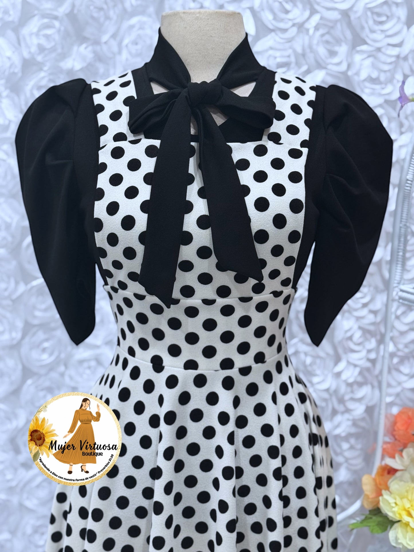 Angie White Polka Dot Overall
