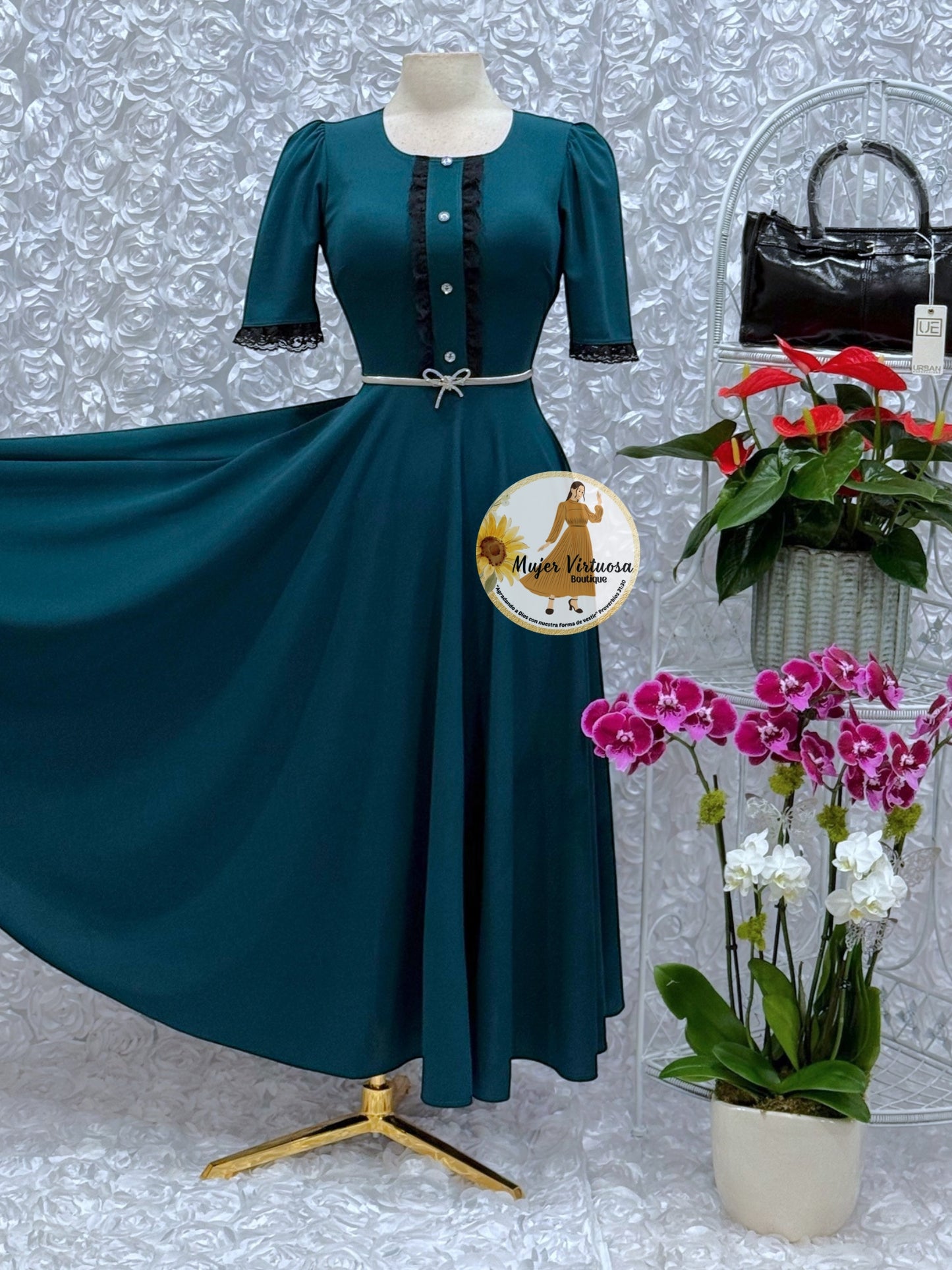 Eleanore Emerald Green Dress