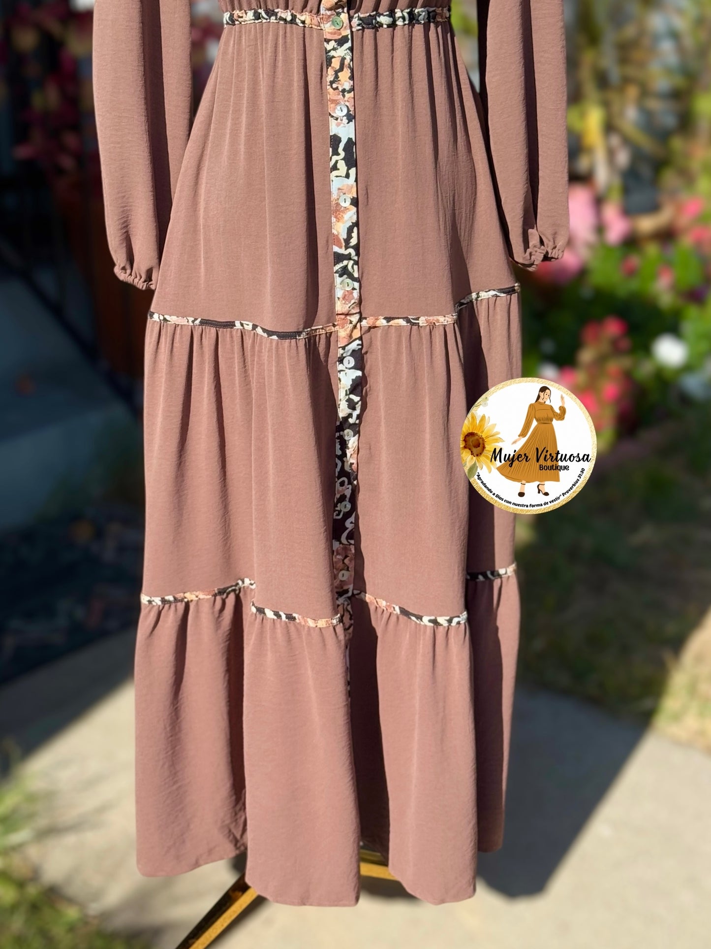 Amber Brown Maxi Dress