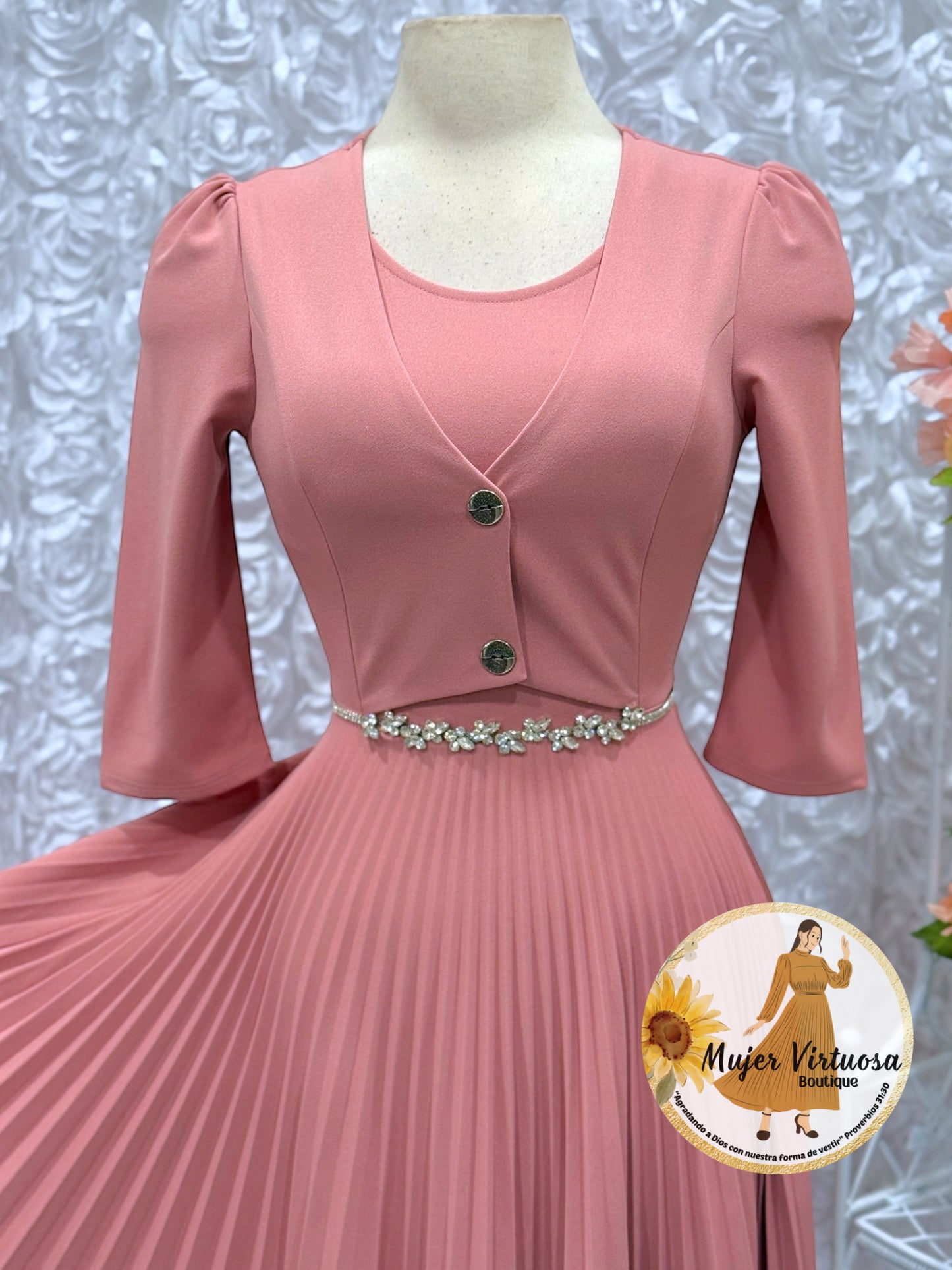 Milena Pink Blazer Midi Dress
