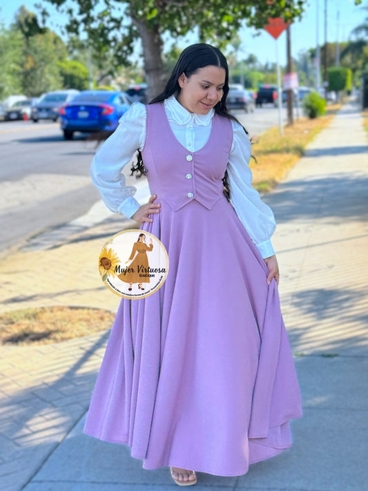 Sara Mauve Vest Overall