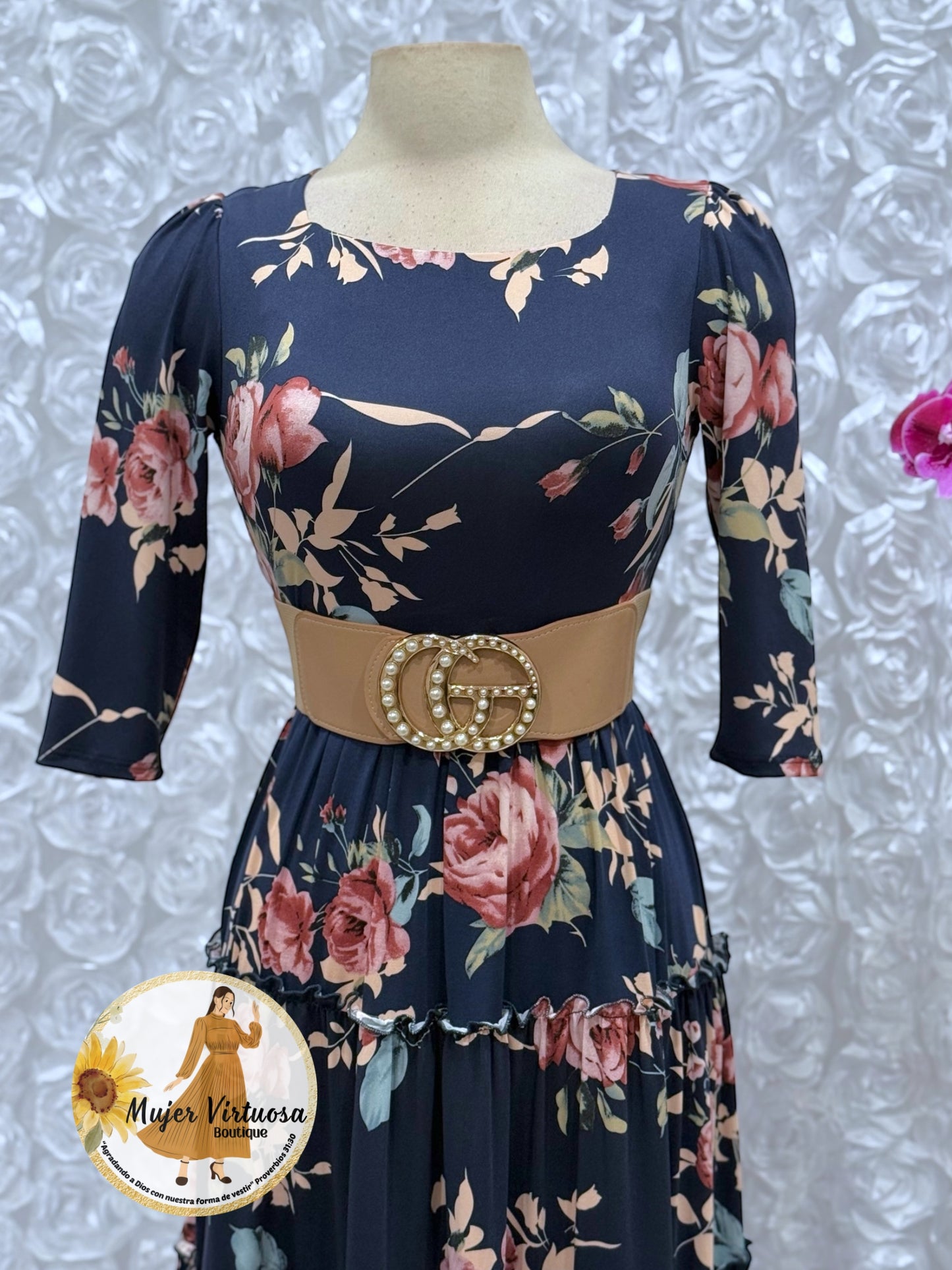 “Hello Summer” Navy Maxi Dress