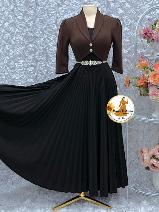 Emely Brown & Black Dress
