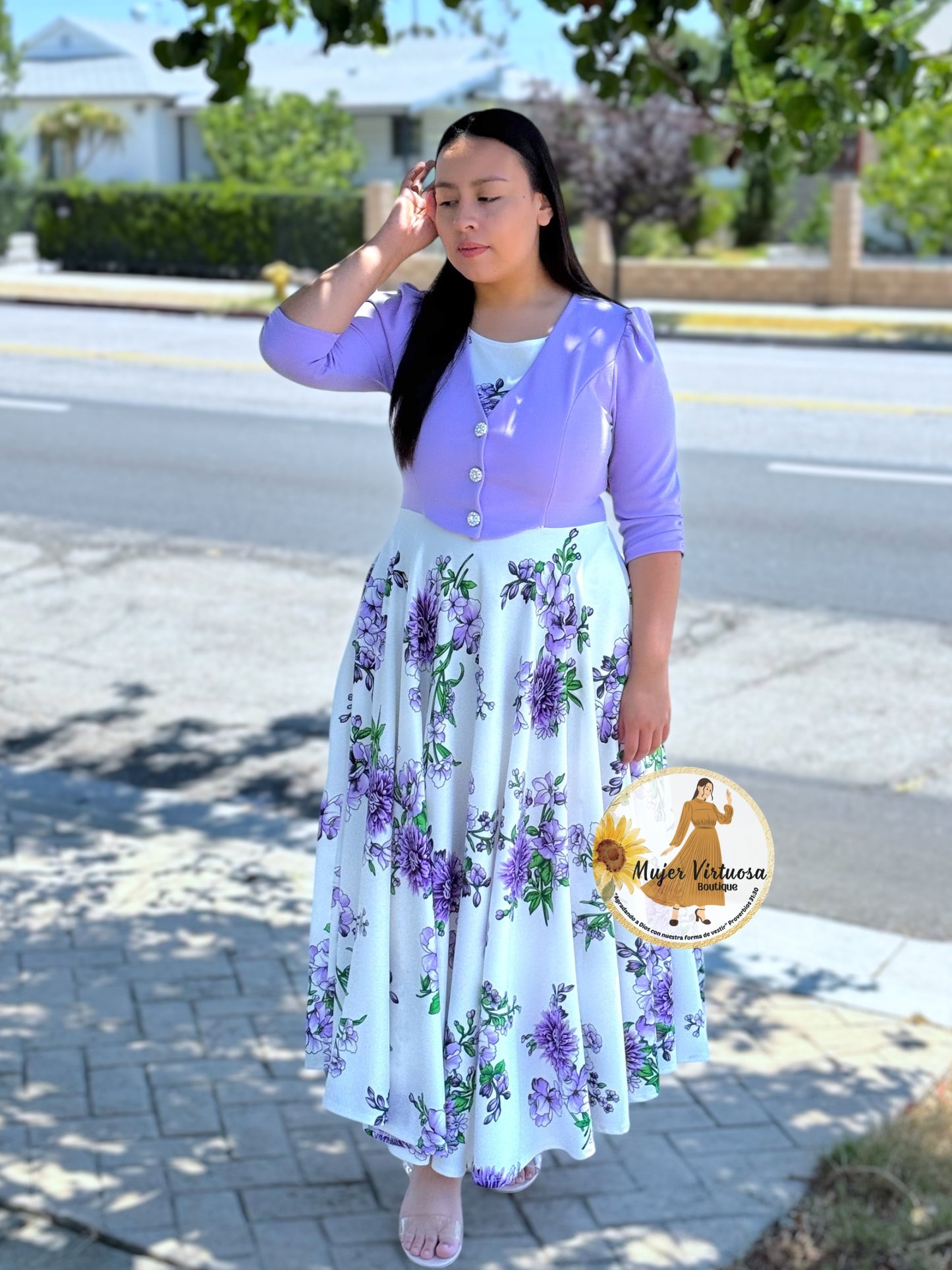 Betsy Lilac Floral Blazer Dress