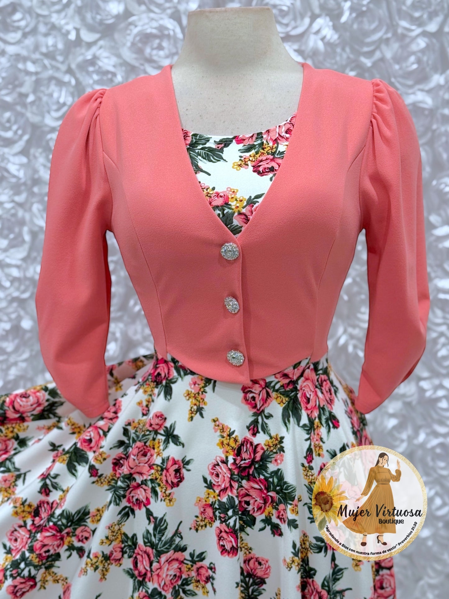 Betsy Pink/White Blazer Dress