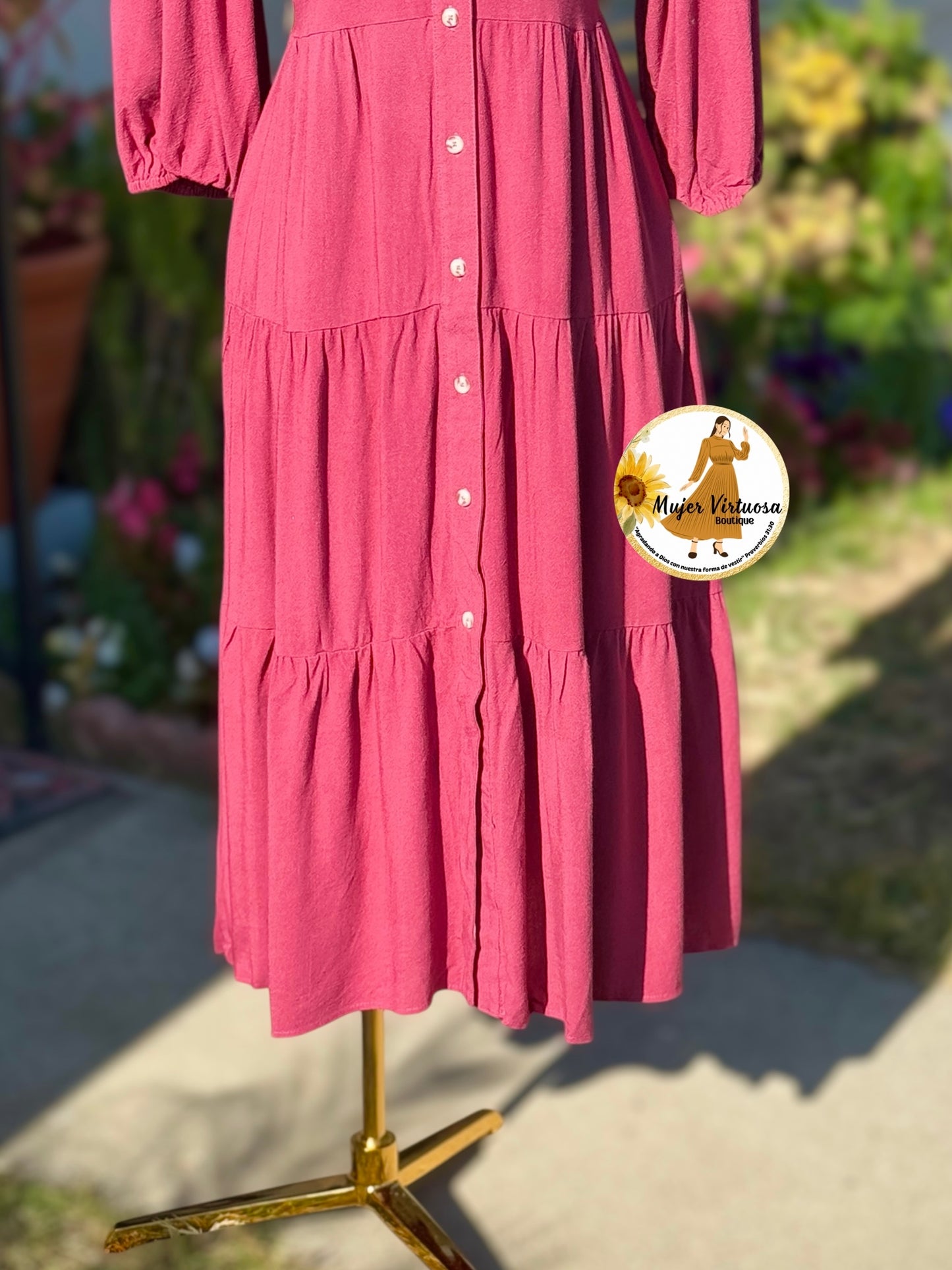 Oversized Raspberry Color Dress