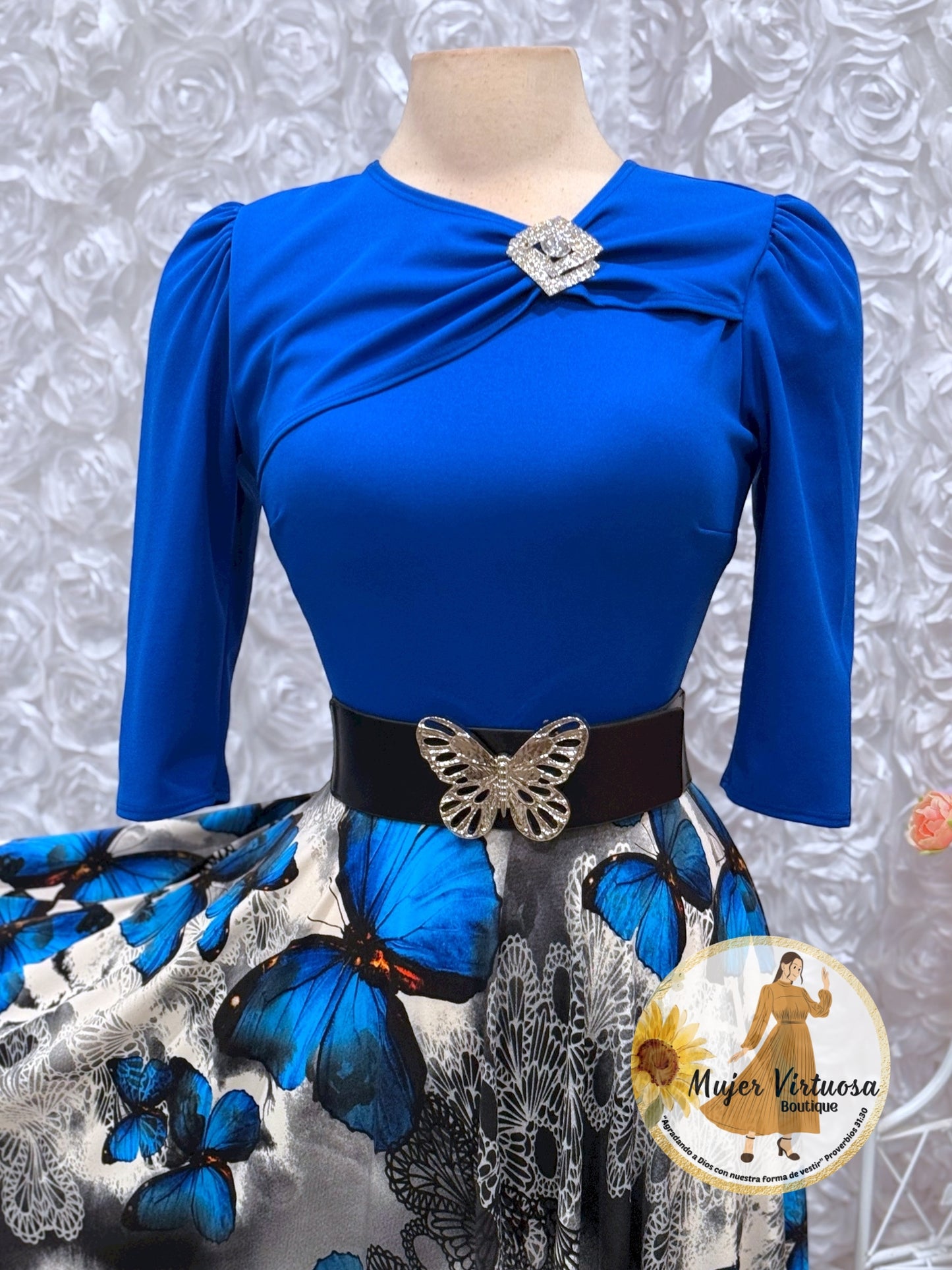 Rosalie Royal Blue Butterflies Dress