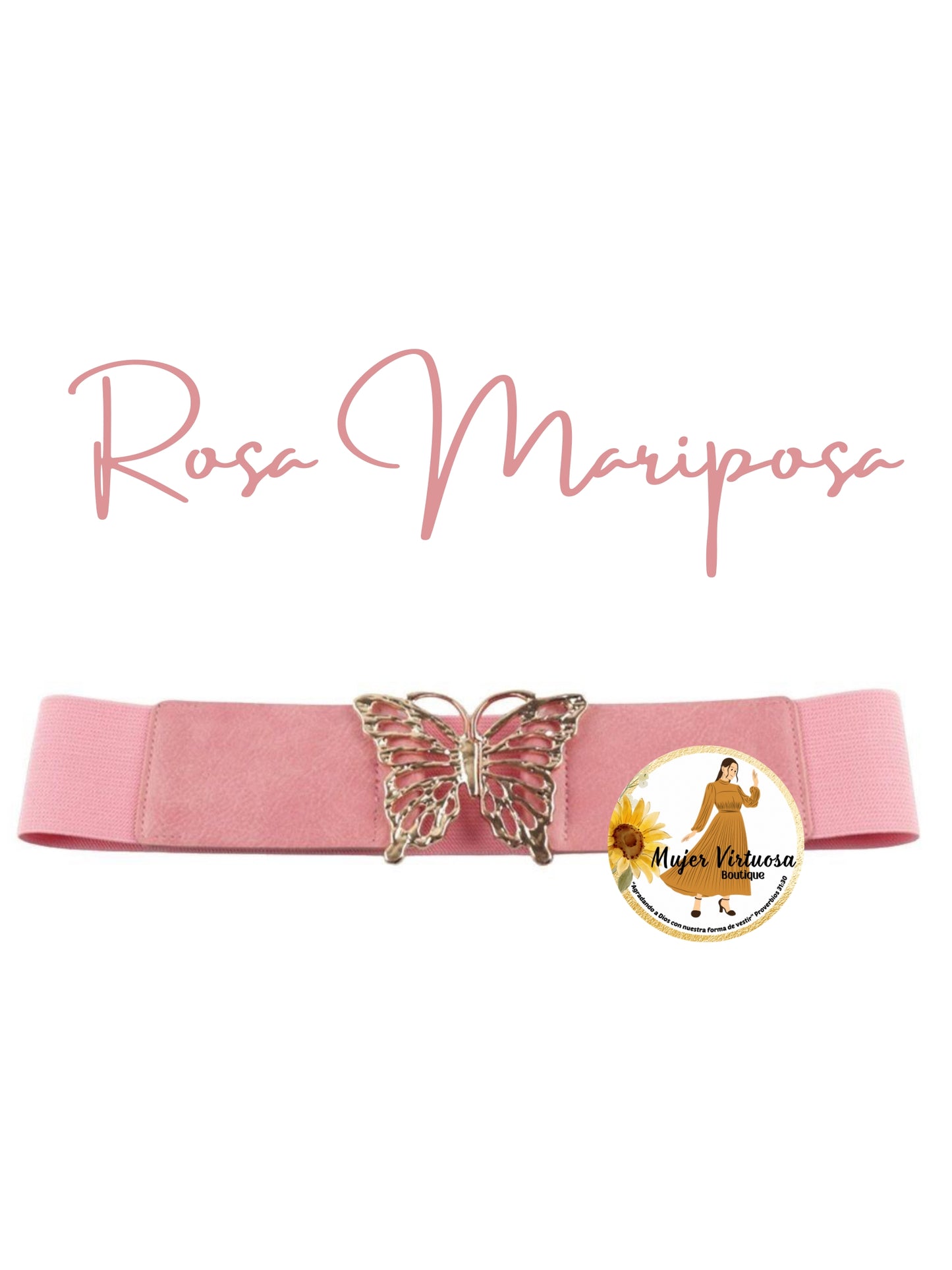 Butterfly Pink Elastic Belt