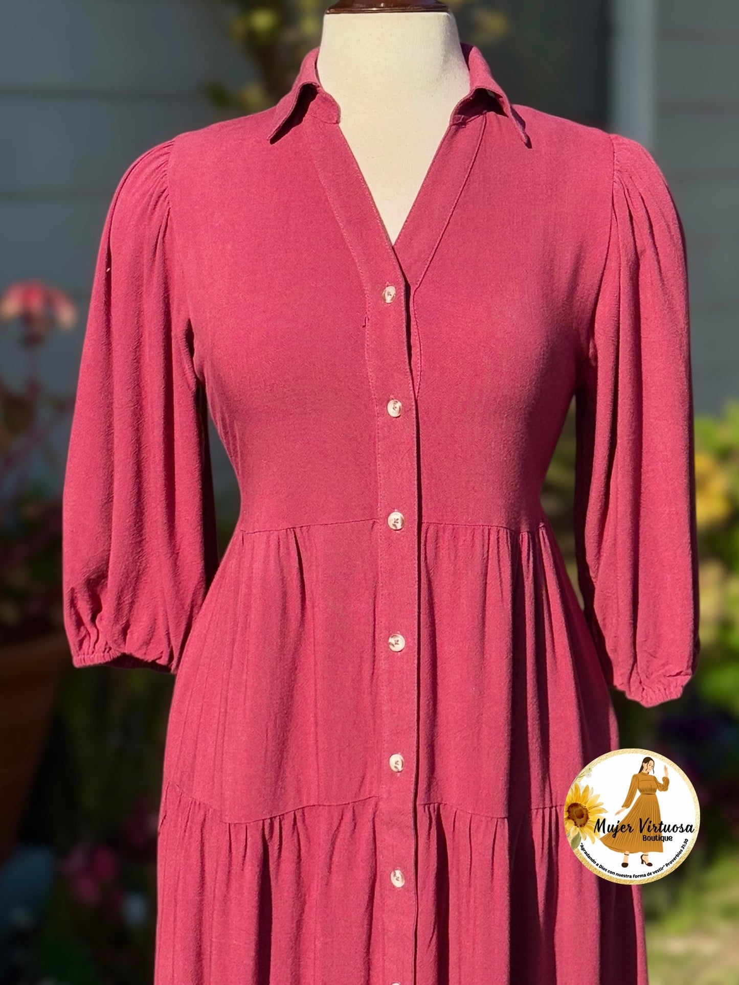 Oversized Raspberry Color Dress