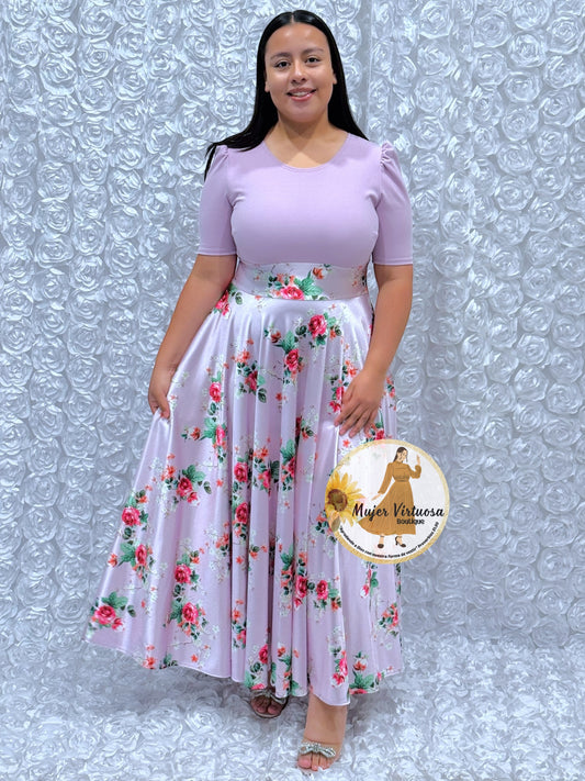 Eliana Lilac Floral Dress