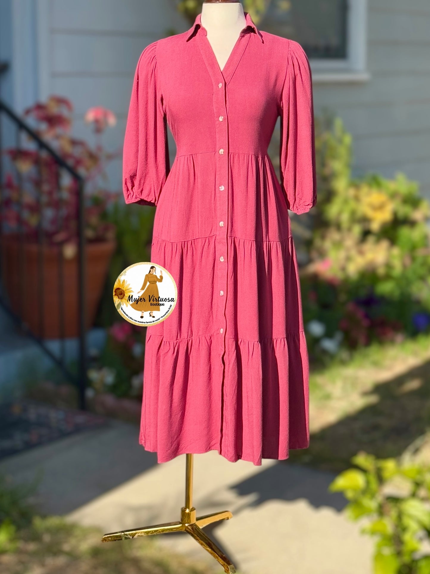 Oversized Raspberry Color Dress