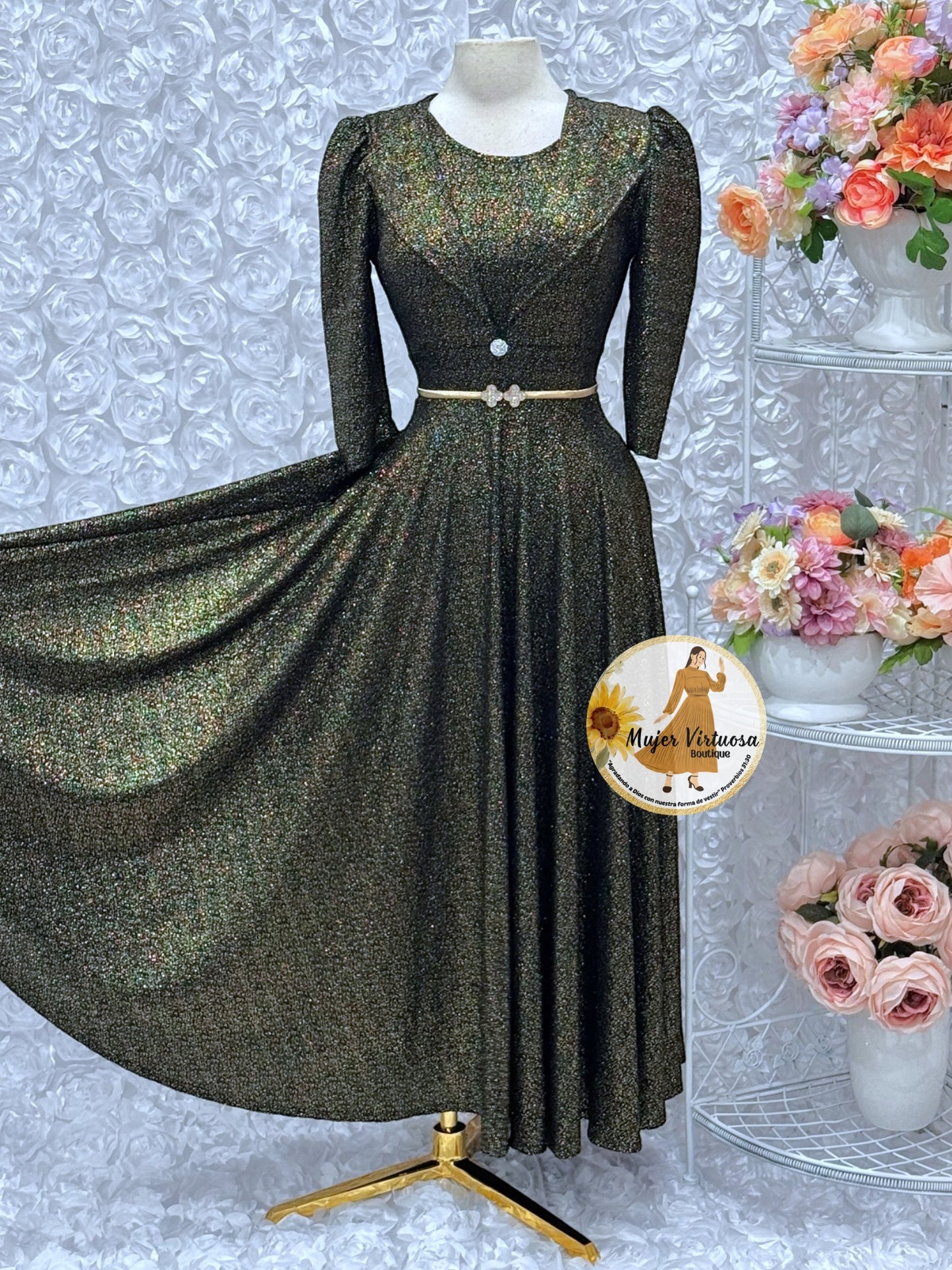 Astrid Black & Gold Blazer Dress