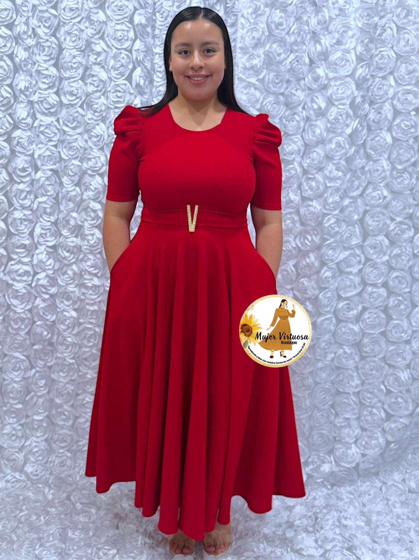 Lily Red Maxi Dress