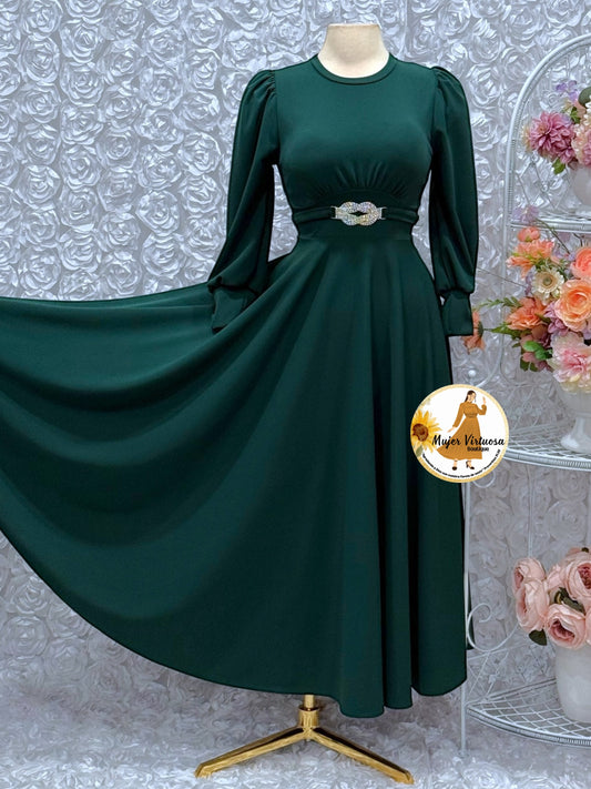 Natasha Hunter Green Dress