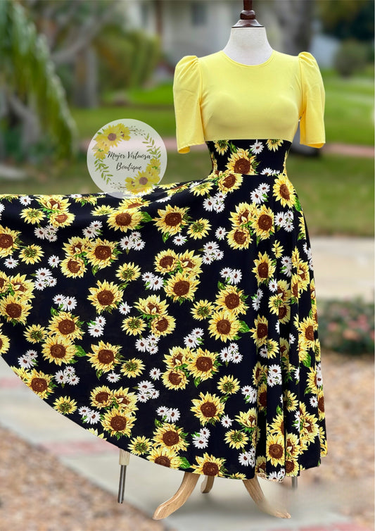 Eliana Sunflower 🌻 Yellow Floral Dress