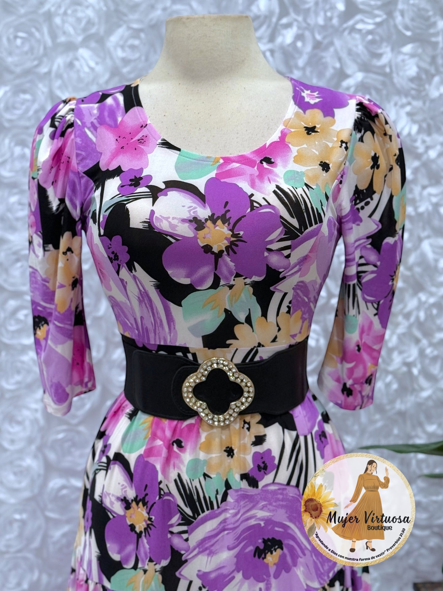 “Sunny days” Purple Floral Dress