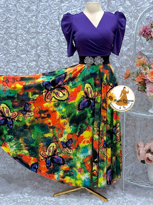 Suri Violet Butterflies Dress