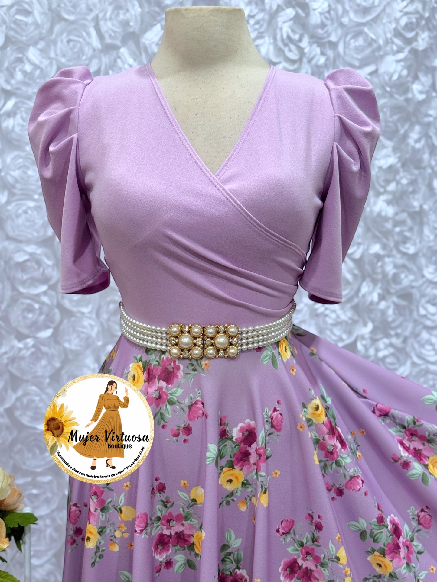 Susan All Lilac Floral Dress
