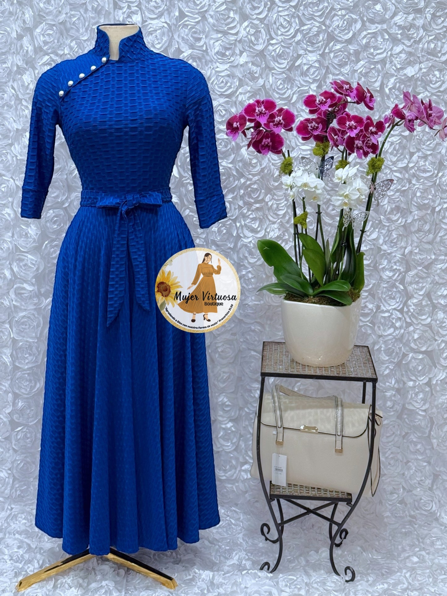Royal Blue Chinese Style Dress