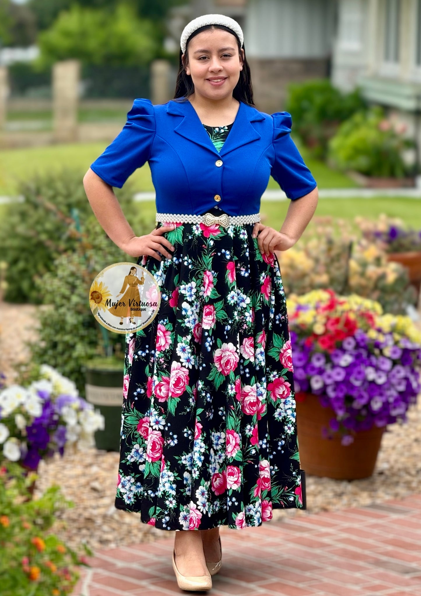 Arlet Royal Blazer Floral Dress