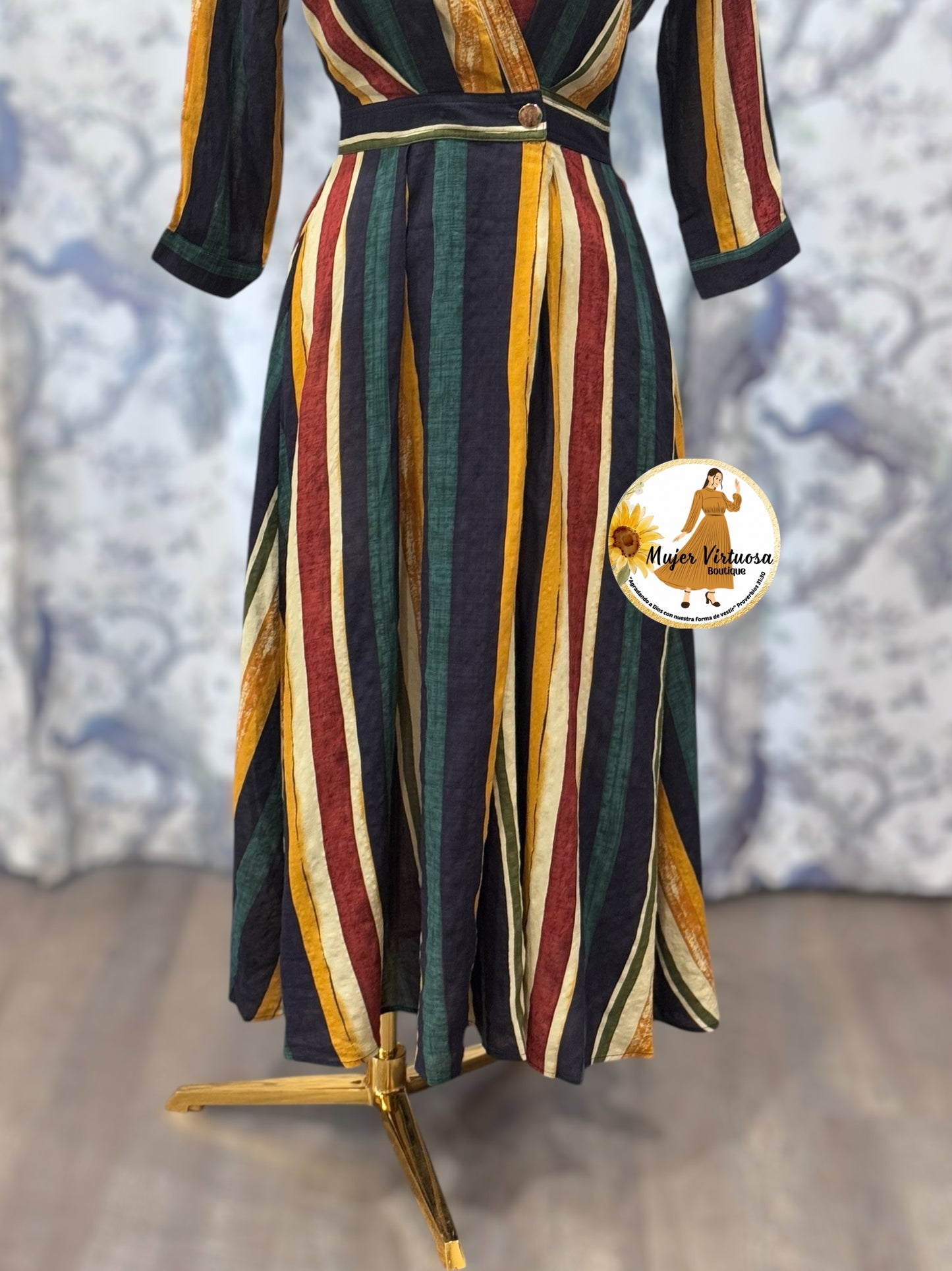 Striped Five Color Dress