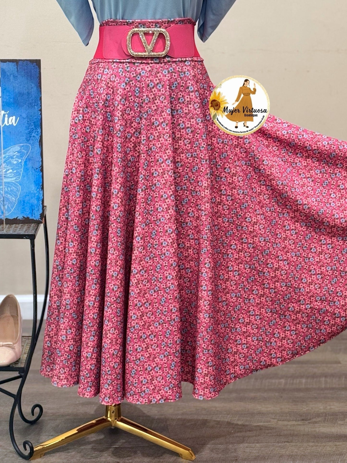 Pink “V” Elastic Belt