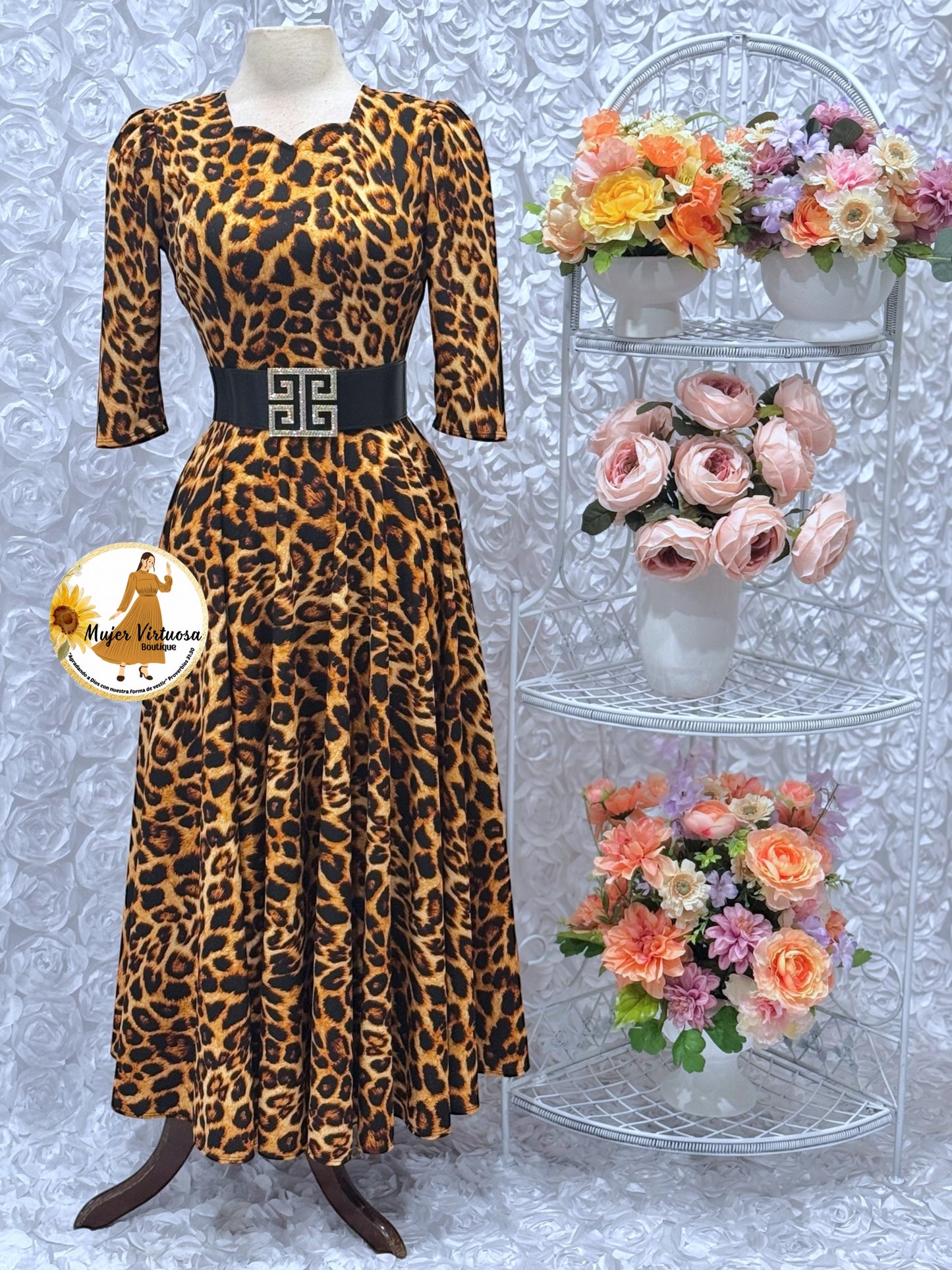 Lucy Leopard Print Dress
