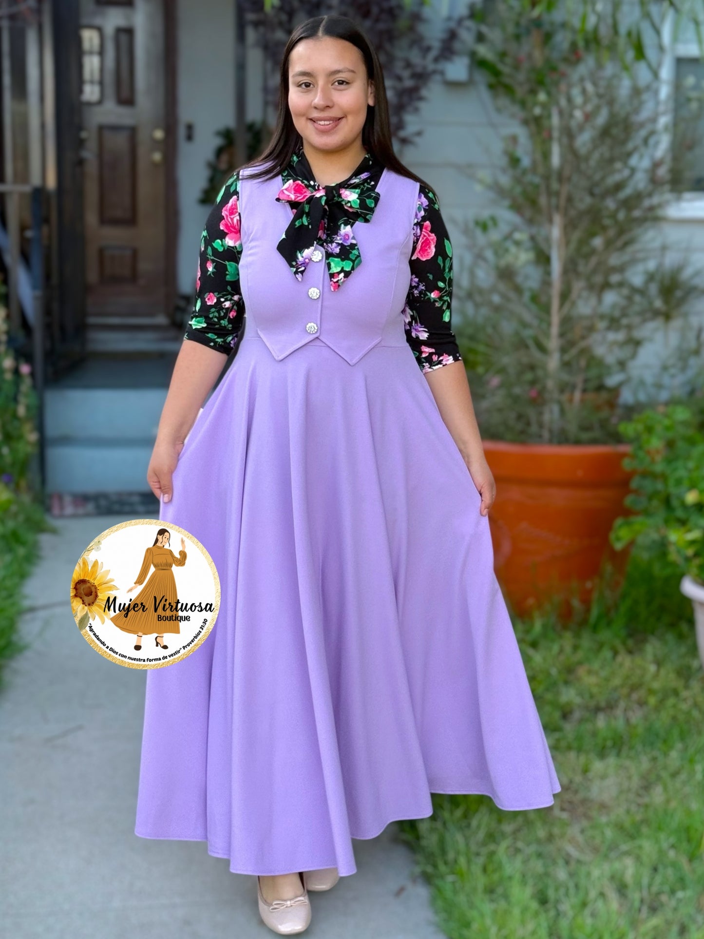 Sara Lilac Vest Overall